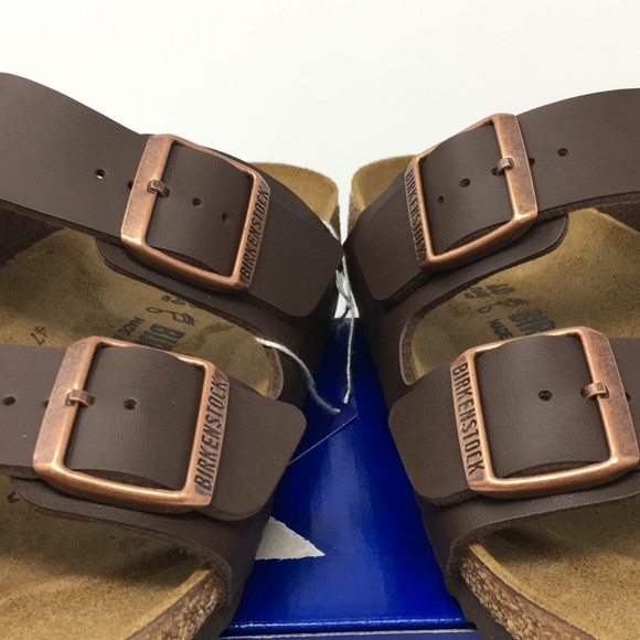 Birkenstock Arizona Brown Leather Slides Sandals - Picture 5 of 16